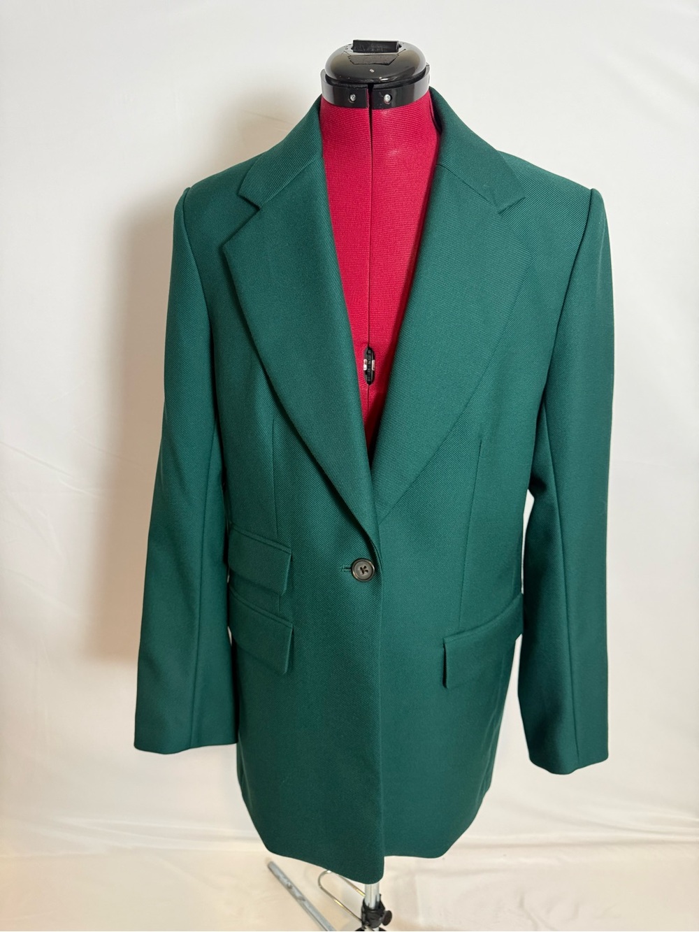 NWOT Banana Republic Lido Blazer Women's Size 12 Paris Green 100% Wool - Picture 2 of 15